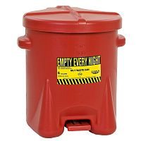 Polyethylene waste bin 93FL Eaglewaste oilround lidpedal