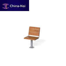 Contemporary chair BREAK TIME Woutdoorwoodenpowder-coated steel base