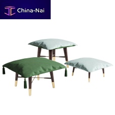 Contemporary stool BAMBIfabriclacquered wood basecushion