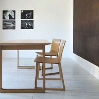 Contemporary chair INTindoorleatheroak