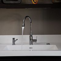 Countertop mixer tap IMAGE 18chromed metalkitchen1-hole