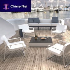 Contemporary armchair TIME OUT low-density polyethylene (LDPE)low-density polyethylene (LDPE)with footrest