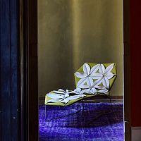 Original design chaise longue Antibodifabricleatherstainless steel