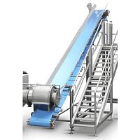 Belt conveyor inclinedfoodfor the food industry