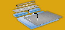 Rectangular shower base INDORTEC® recessedflushcomposite