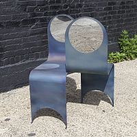 Contemporary chair THINindoorsteelhome