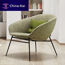 Contemporary armchair LOVEfabricmetalgray