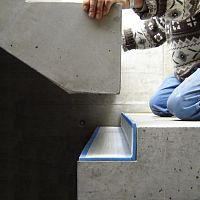Sheet resilient underlay VIBRAX-STAIREPDMelastomerfor stair treads