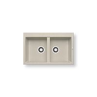 Double kitchen sink ALAZIA 2Bwithout drainboardgraniteovermount