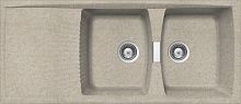Double kitchen sink L2G16Swith drainboardgraniteovermount