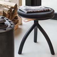 Contemporary stool 87131479585 seriesanodized aluminumplastic base3-legged