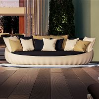 Contemporary sofa PEARLoutdoorpatioacrylic fabric