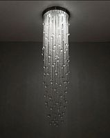 Contemporary ceiling light CASCADEcrystalmetalhalogen
