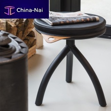 Contemporary stool 87131479585 seriesanodized aluminumplastic base3-legged