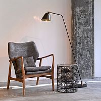 Floor-standing lamp aluminumironcontemporary
