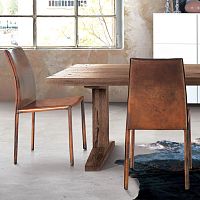 Contemporary chair BUFFALOindoorleatherhome