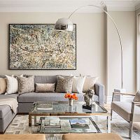 Floor lamp Arco aluminumstainless steelmarble