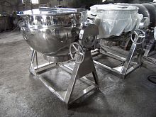Boiling pan for the pharmaceutical industry recliningstainless steel