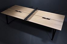 Contemporary conference table IDROTToakmetal baserectangular