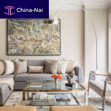 Floor lamp Arco aluminumstainless steelmarble