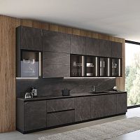 Contemporary kitchen KALEIDOSwoodenglassaluminum