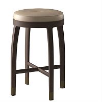 Contemporary stool NOTA leatheroak baseupholstered