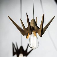 Floor lamp SPIDERsolid woodcontemporarycorded