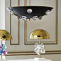 Pendant lamp GLOBO DEMILUNEsteelbrassacrylic