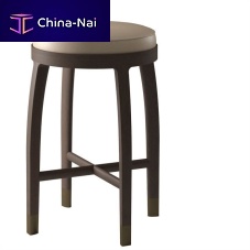 Contemporary stool NOTA leatheroak baseupholstered