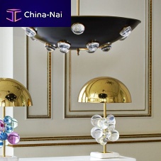 Pendant lamp GLOBO DEMILUNEsteelbrassacrylic