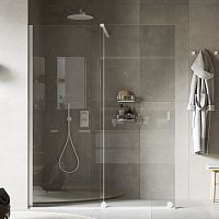 Walk-in shower enclosure WALKIN COULISSANTEglassaluminumsliding door