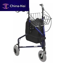 3-wheel rollator R-3600steelwith basketheight-adjustable