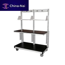 Laboratory cart ALPHAshelfwith swivel casters