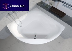 Corner bathtub ATLANTAwhirlpoolacrylicwhite