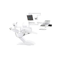 Dental unit with adjustable headrest Model Pro 700with monitorwith delivery systemwith light
