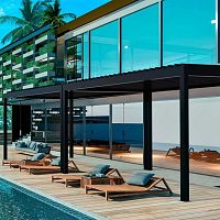 Self-supporting pergola PERGOLAMwall-mountedhangingaluminium