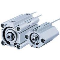 Pneumatic cylinder NCQ2 serieswith threaded rodsdouble-rodwith piston rod