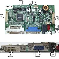 LCD display graphics display controller HS-V5922