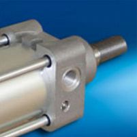 Pneumatic cylinder with guided piston roddouble-actingguided