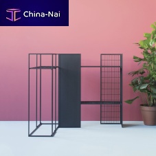 Metal plant support Floowhitegraybeige