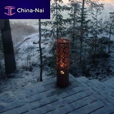Garden bollard light TUBOcontemporaryperforated sheet metalIP65