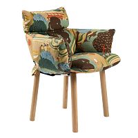 Traditional armchair CAPELLINI LUD'INA fabricwoodenupholstered