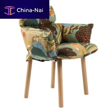 Traditional armchair CAPELLINI LUD'INA fabricwoodenupholstered