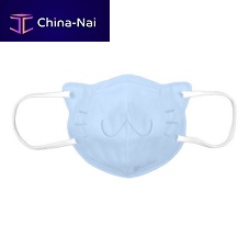 Pediatric surgical mask 3DMEOWbluewhite3-ply