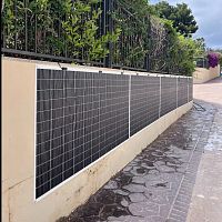 Fence mounted solar kit