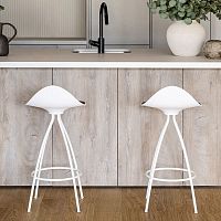 Contemporary bar stool ONDAplasticsteel basestainless steel base