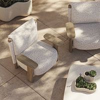Contemporary armchair Milos 70001fabricirokocustomizable color
