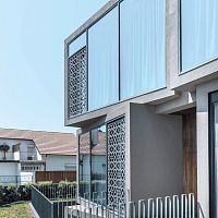 Aluminum solar shading for facadeperforated