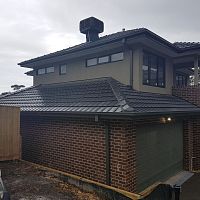 Interlocking roof tile VIENNAflatclinkerred