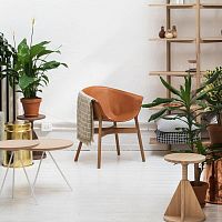 Contemporary chair POCKETindooroakleather